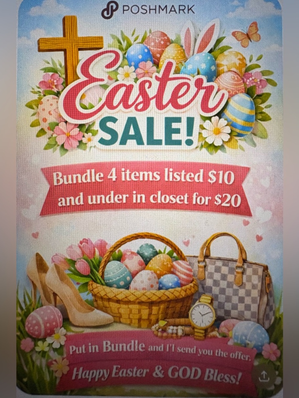 Bundle 4 items in closet $10 and under for $20.